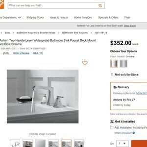 Brand New, Sealed Delta Chrome Bathroom Faucet For Sale